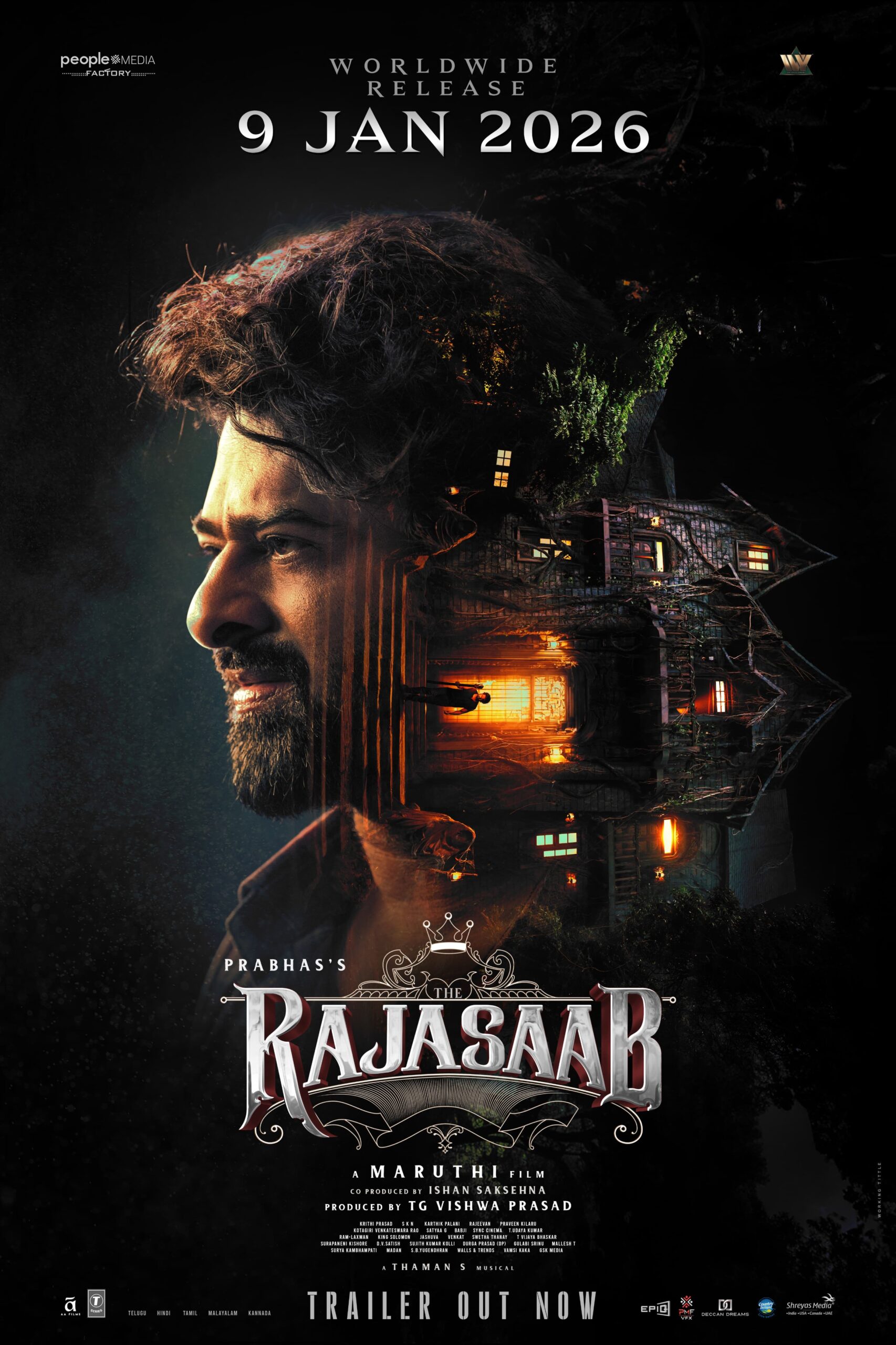 Read more about the article *The RajaSaab Trailer: Prabhas Starrer Horror Fantasy Drama is a Visual Spectacle Blended with Laughter, Drama & Emotions*