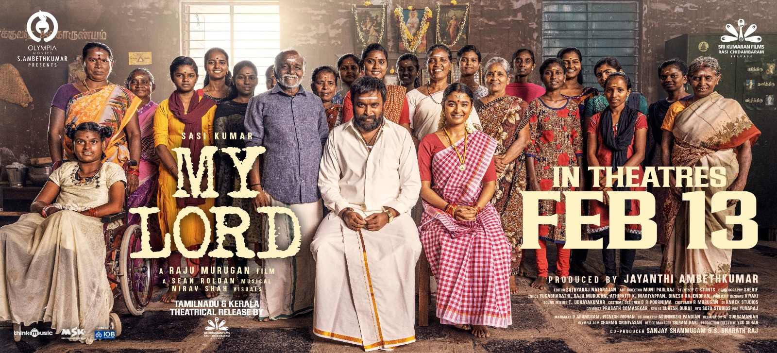 Read more about the article *சசிகுமார்- ராஜு முருகன் கூட்டணியின் ‘ மை லார்ட்’ ( My Lord) திரைப்படம் பிப்ரவரி 13 ஆம் தேதி வெளியாகிறது*