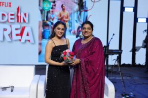 Read more about the article *நடிகை பிரியங்கா மோகன் மற்றும் நெட்ஃபிலிக்ஸின் ’மேட் இன் கொரியா’ குழுவினர் எம்சிசி கல்லூரி மாணவர்களுடன் கொரியன்  வார்த்தை விளையாட்டை (Korean Word Game) கலகலப்பாக விளையாடினர்!*