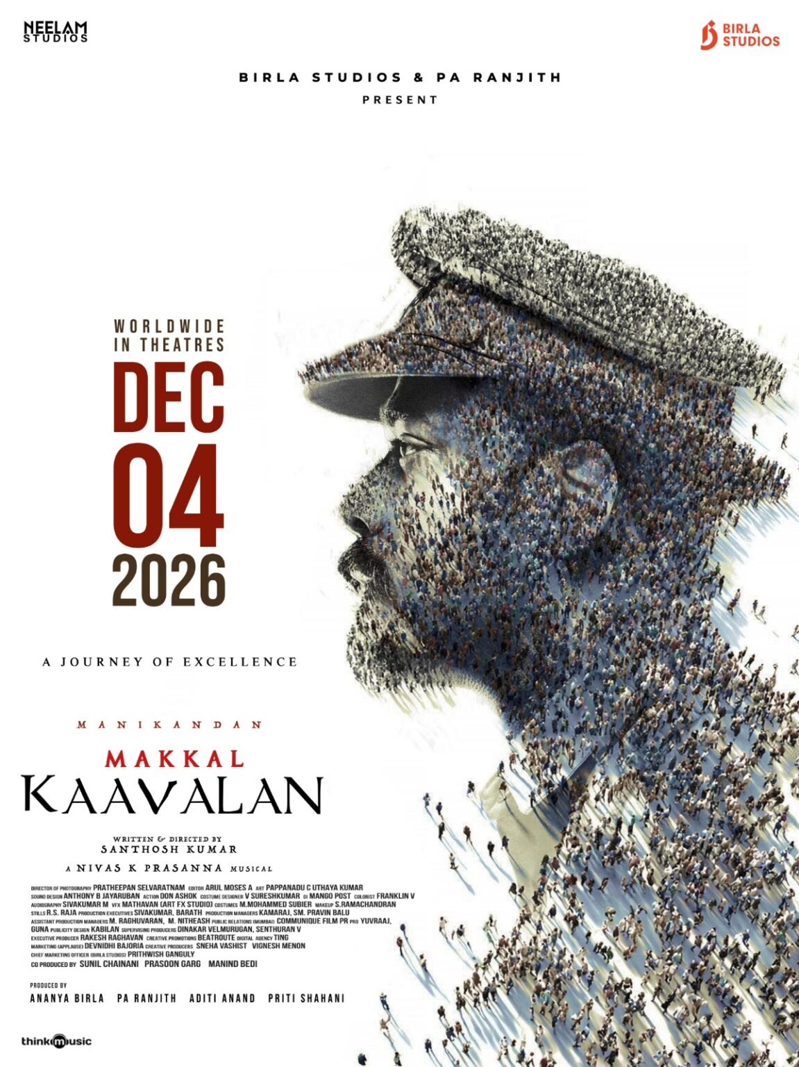 BIRLA STUDIOS AND NEELAM STUDIOS ANNOUNCE MAKKAL KAAVALAN’S WORLDWIDE THEATRICAL RELEASE ON 4 DECEMBER 2026