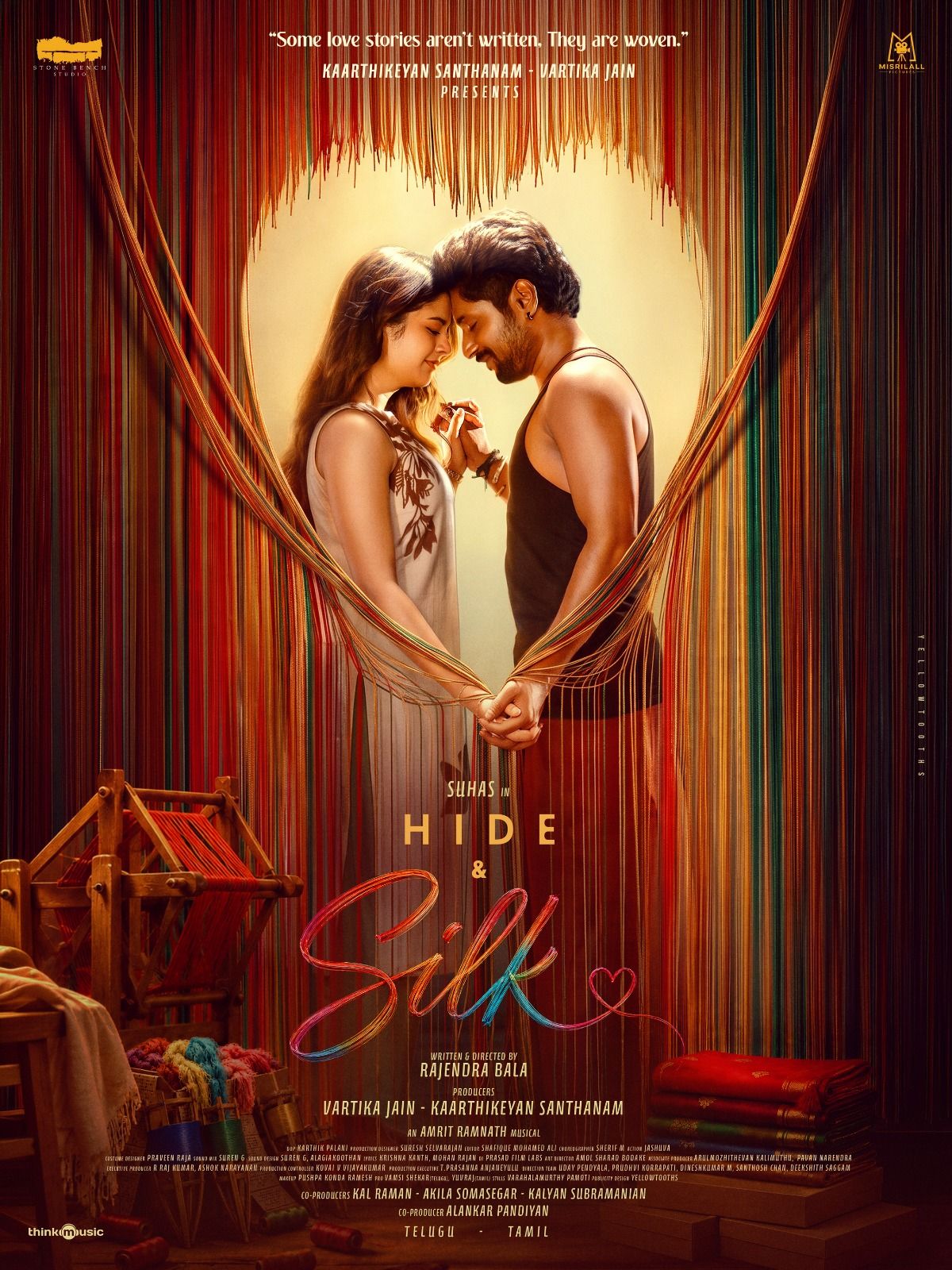 You are currently viewing Suhas’ ‘Hide & Silk’ Title Glimpse Unveiled; Kaarthikeyan Santhanam’s Stone Bench Studio marks new collaboration with Vartika Jain of Misrilall Pictures